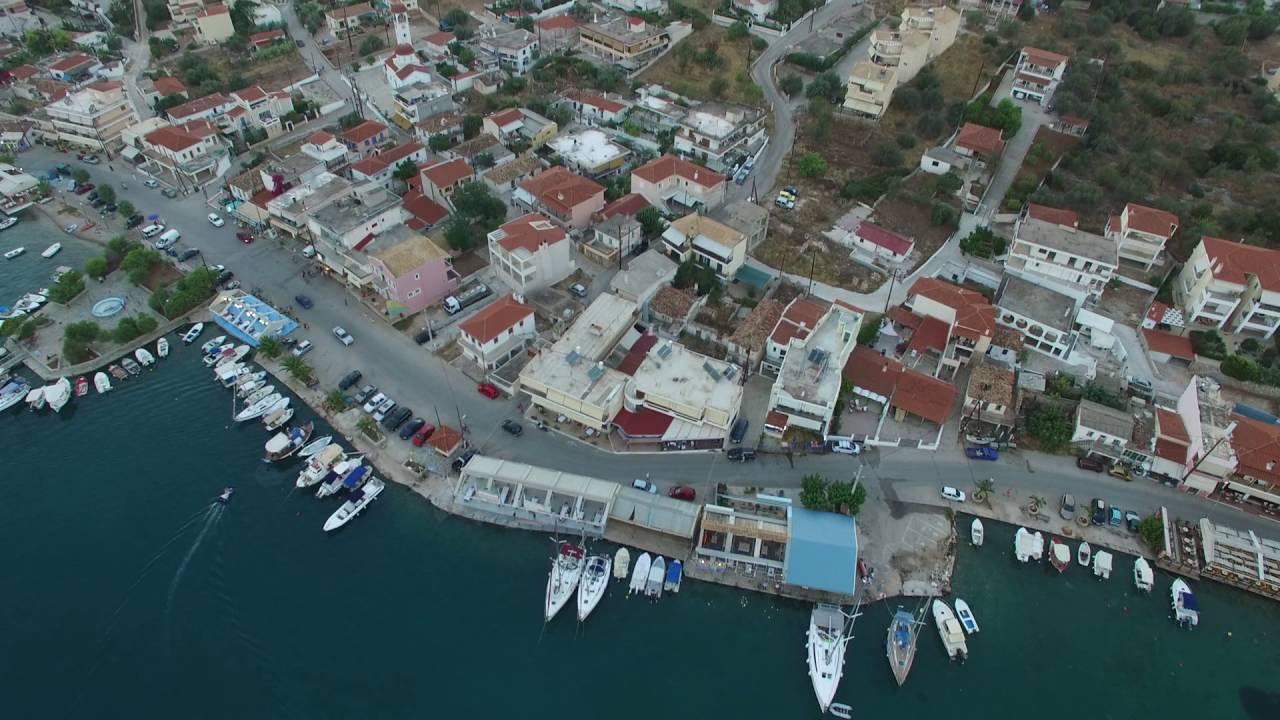 David Amphlett a drones view of Korfos the sun was setting.