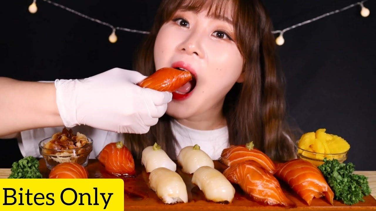 BITES ONLY Salmon Sushi and Squid Sushi // MINELAND미네랜드