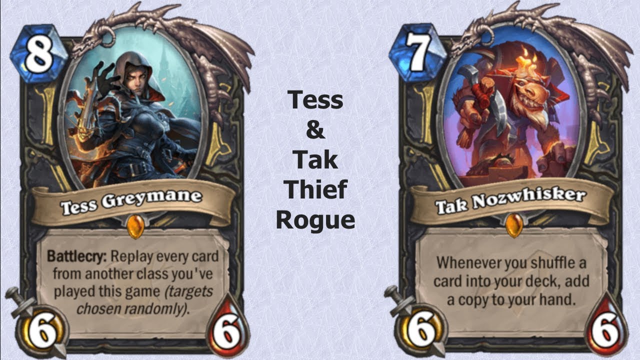 Tess & Tak Thief Rogue: Funniest Hearthstone Rise of Shadows Deck. Is Still a Meme Deck?