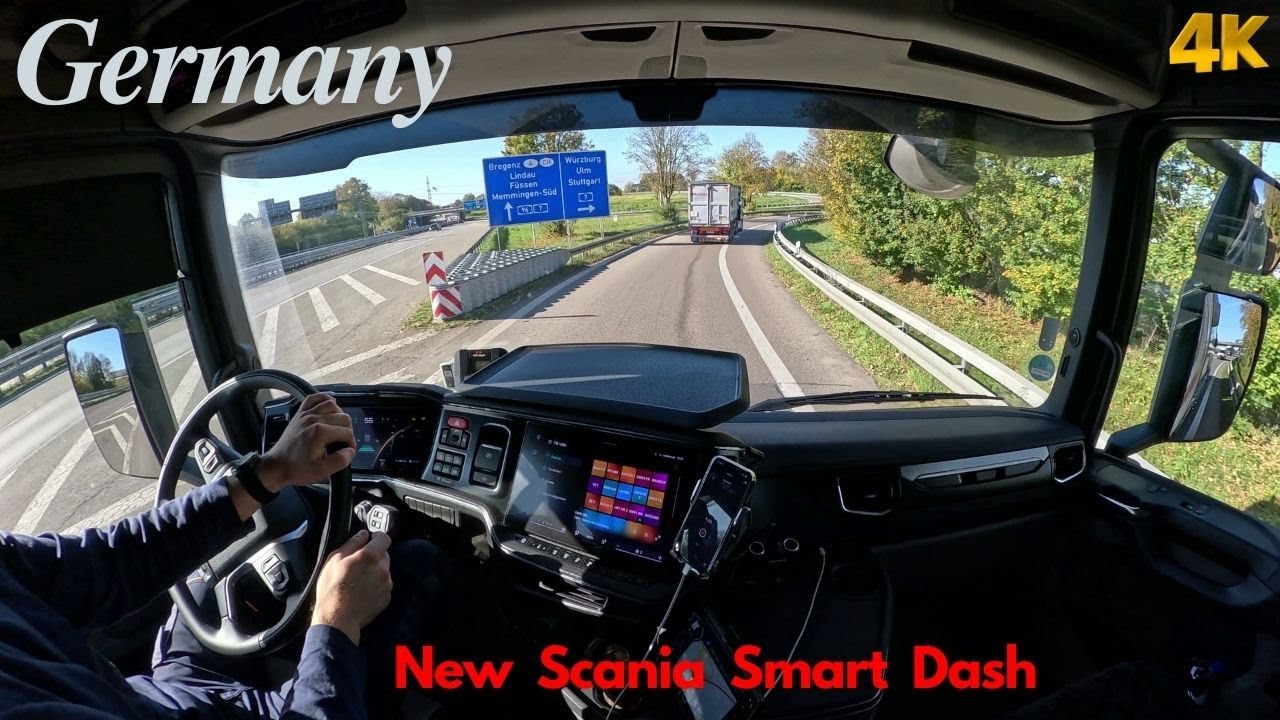 ASMR  SCANIA Smart Dash driving in Germany- Baden Württemberg