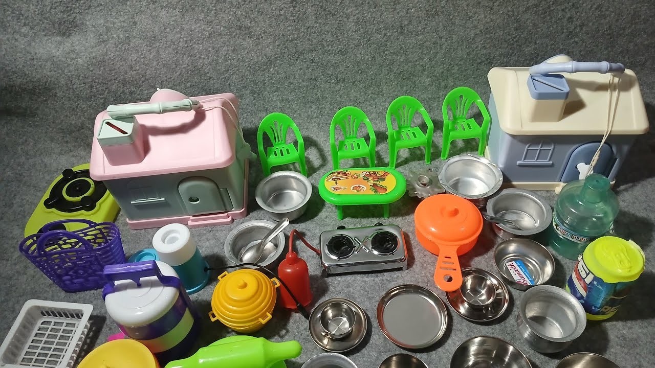 4:45 Minutes Satisfying With Unboxing Hello Kitty Kitchen Set | Tiny Steel Kitchen Set 