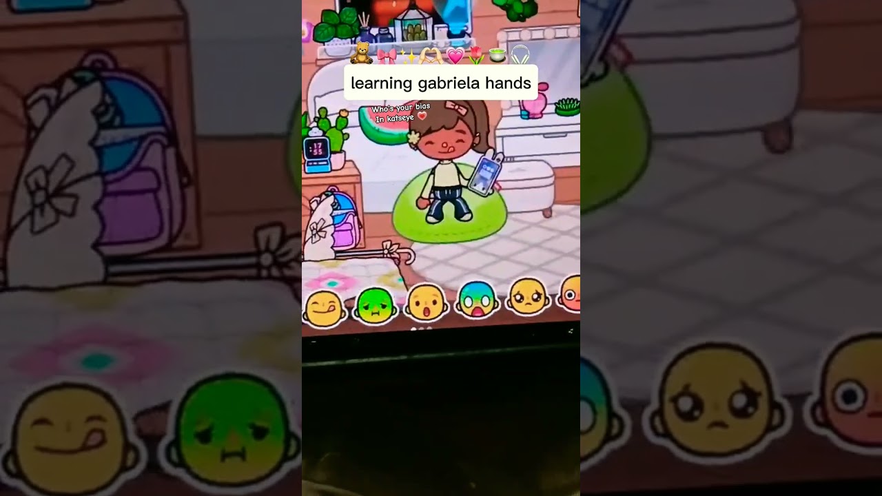 learning gabriela hands 💗💐✨ | cr: Me!! 🎀 | #tocaboca #shorts #aestheticsound #asmr #music #gabriela