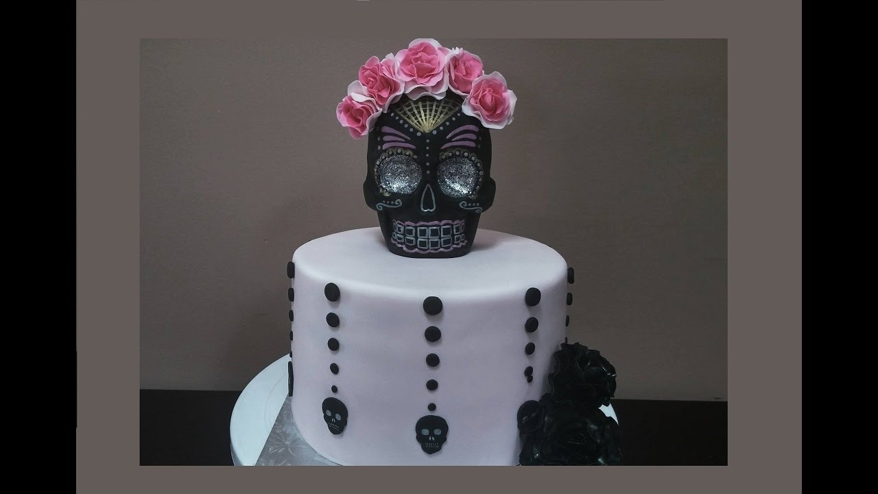 Day of the Dead Sugar Skull Cake Tutorial