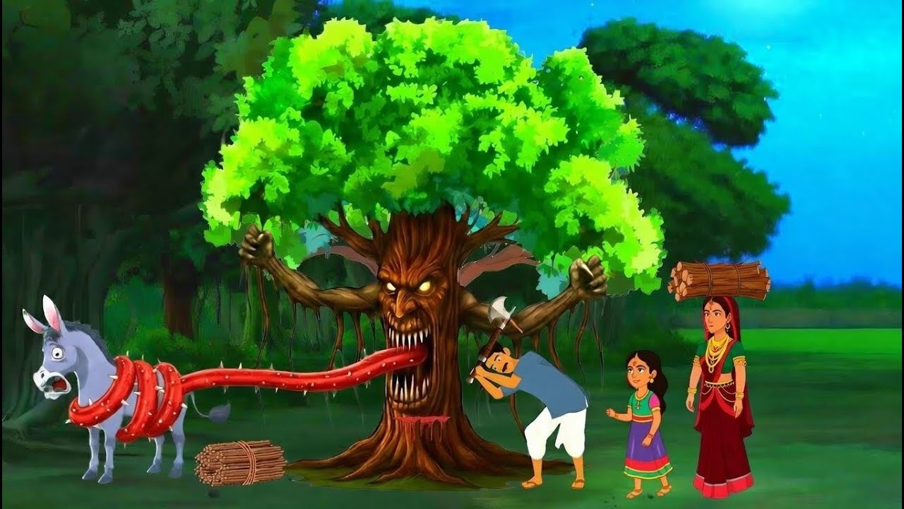 एक रात का फैसला | शियार, हिरण और बाघ की दिल छू लेने वाली कहानी  #cartoon #moralstories