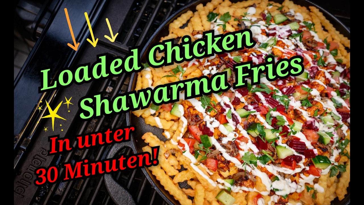 Loaded Chicken Shawarma Fries- in unter 30 Minuten