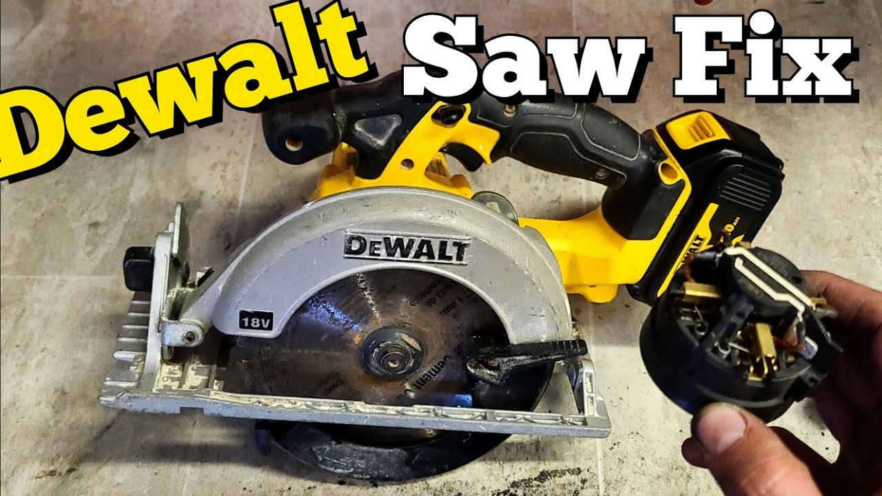 Repairing a Dewalt DCS391 Cordless Saw. How to replace the brush ring.