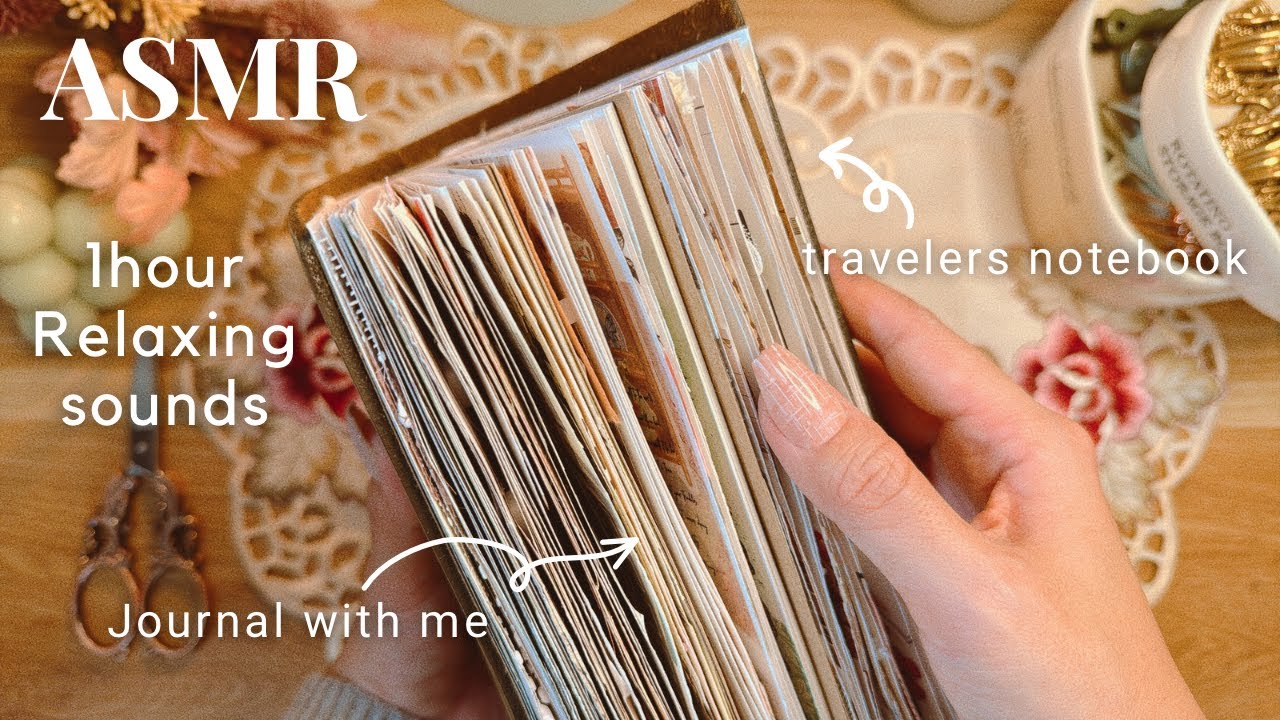 1hour | 紙の音で癒されよう🌿‬.*˚コラージュ ASMR Scrapbooking Journaling Relaxing sounds