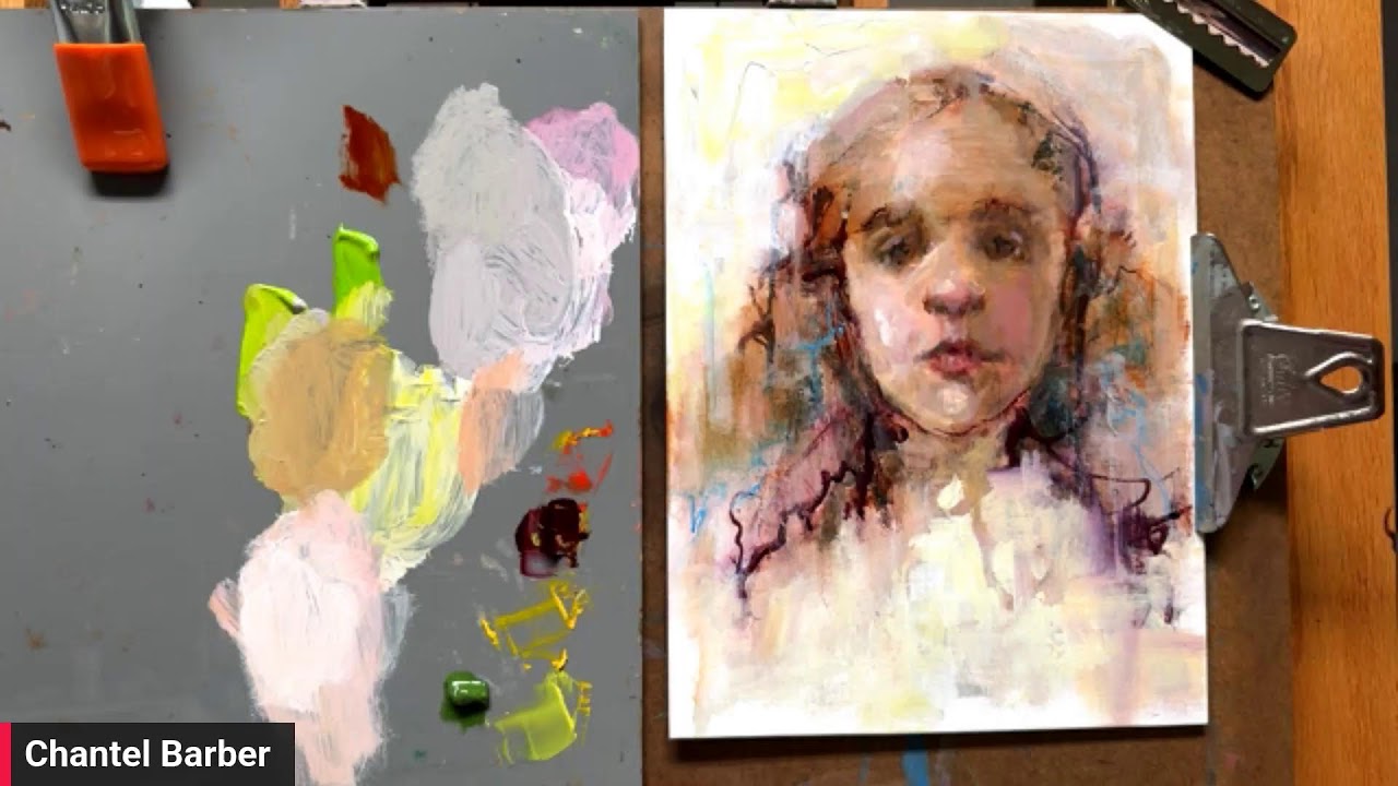 Using the background to finish a painting with Chantel Lynn Barber