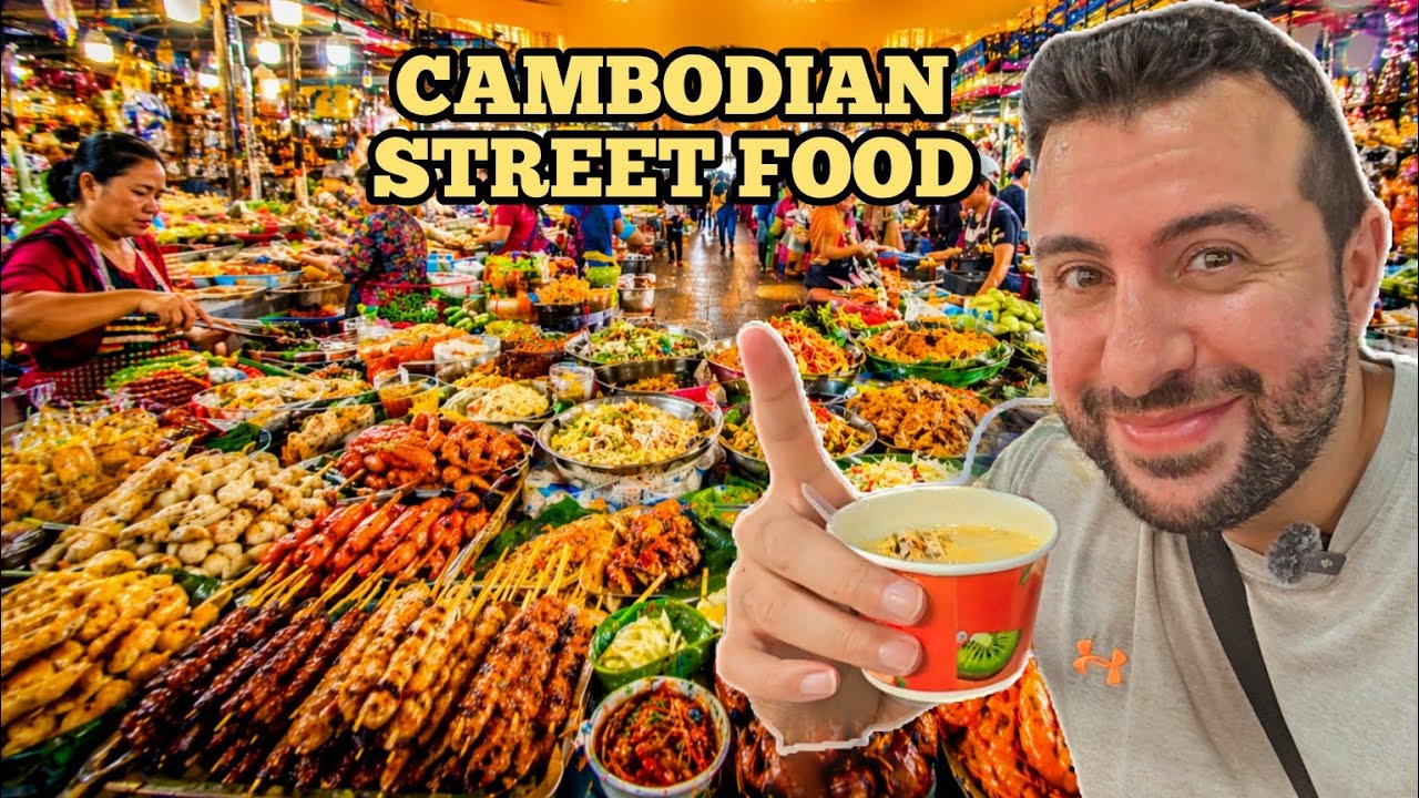 Trying Cambodian Street Food at Central Market in Phnom Penh 🇰🇭 (Was It Worth It?)