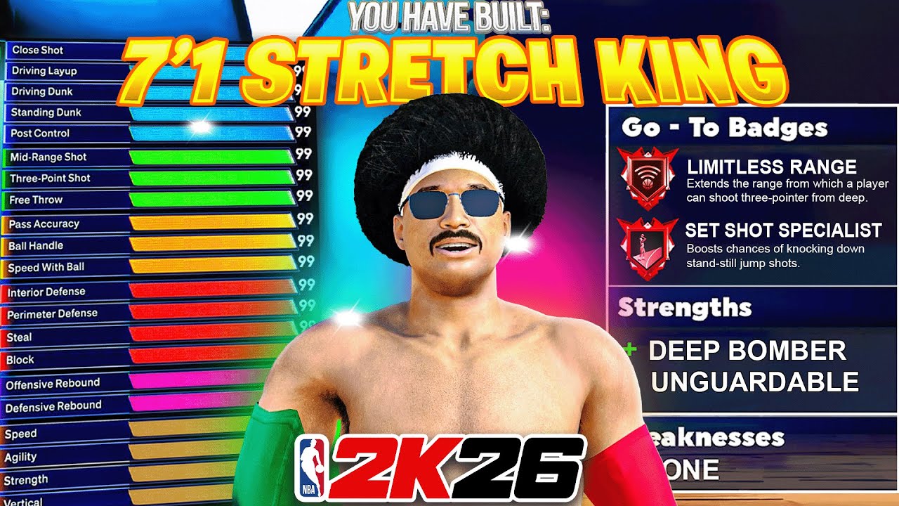 ЛУЧШИЙ СТРЕТЧ БИГМЕН в NBA 2K26! ЛЕГЕНДА LIMITLESS + DEADEYE! ЛУЧШИЙ СТРИТ ЦЕНТРАЛЬНОГО 2K26!