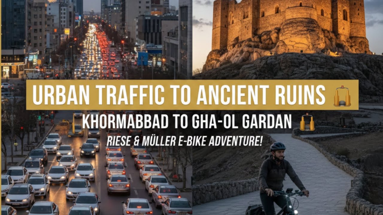 Urban Traffic to Ancient Ruins: Riese & Müller E-Bike Adventure! 🏰 | Khorramabad to Ghaleh Gardan