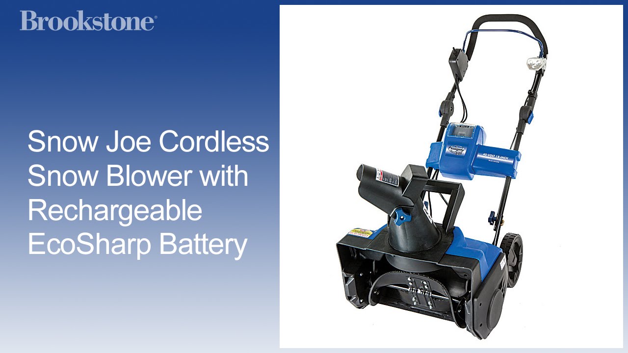 Snow Joe Cordless Snow Blower with Rechargeable EcoSharp Battery