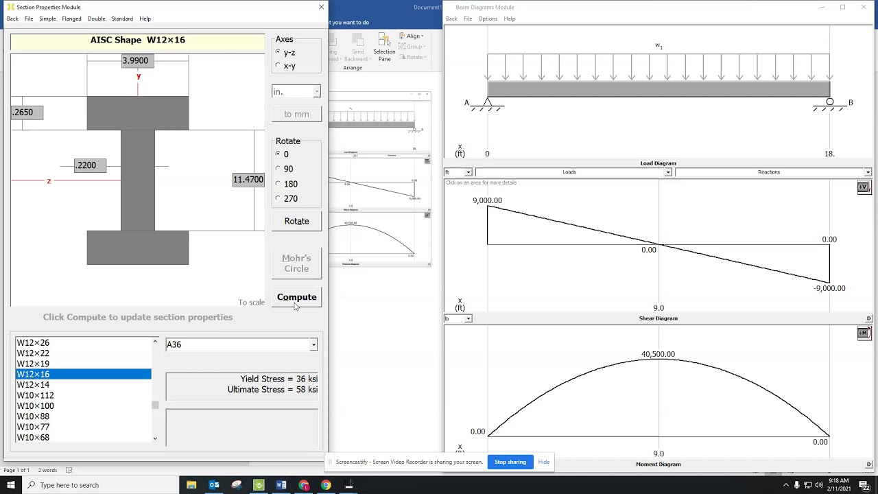 Beam Design MD Solids