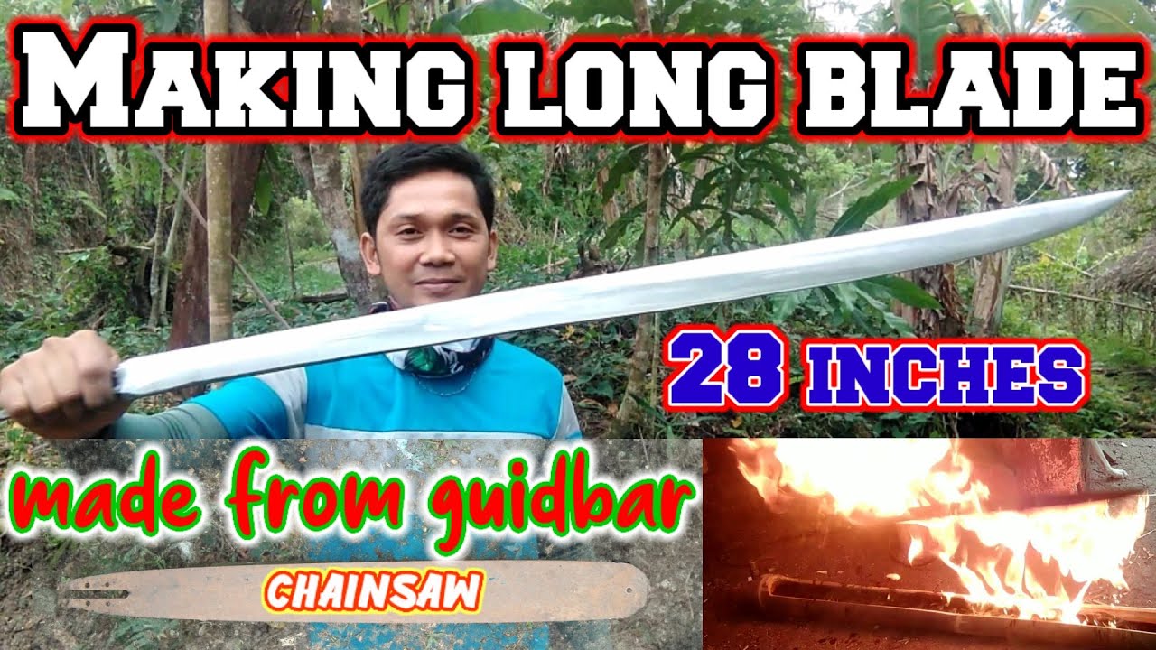 Making long blade made from guidebar of chainsaw by using grainder #Tophertv