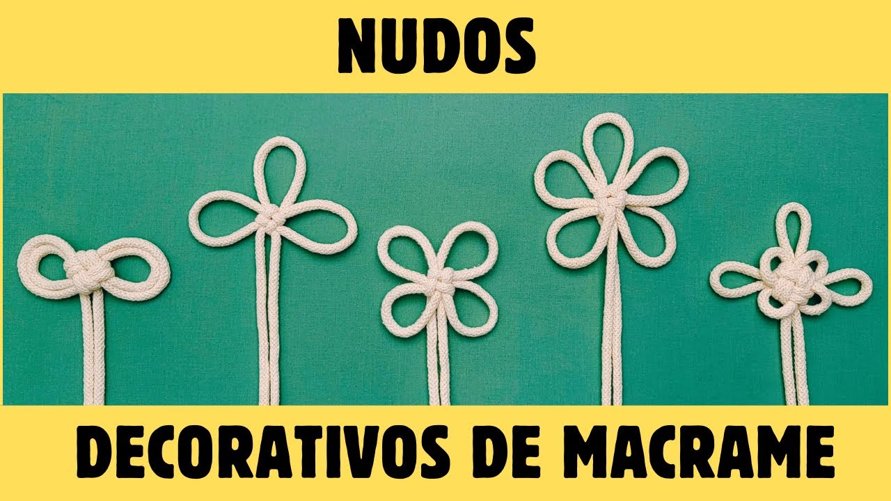 🪢5 Nudos Decorativos de Macrame (paso a paso) | 5 Decorative Macrame Knots Step by Step Tutorial