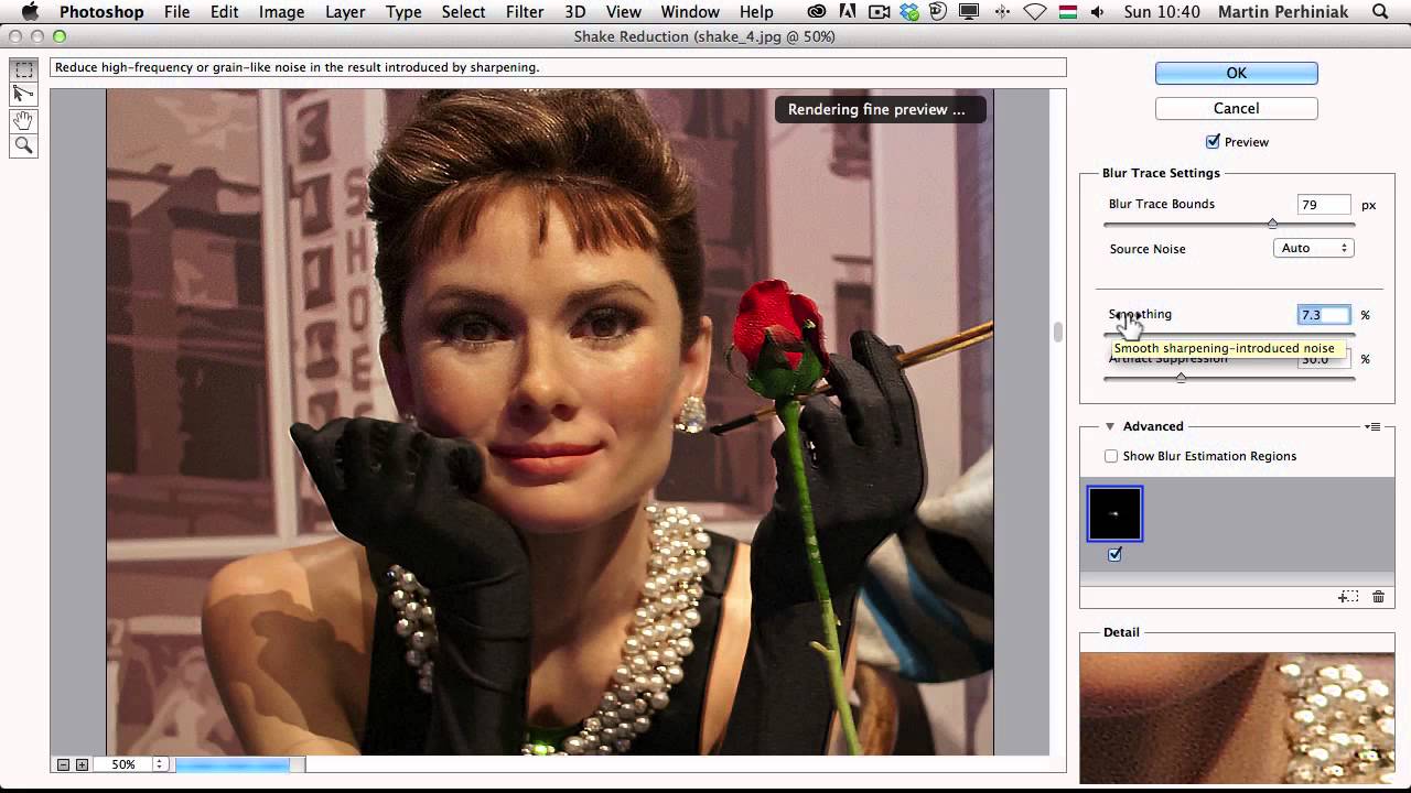 Camera Shake Reduction in Photoshop CC