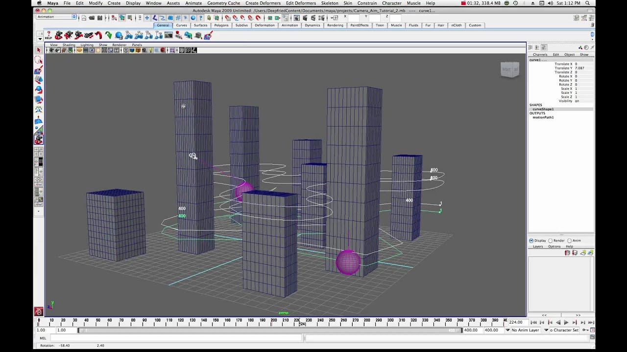 Maya Camera and Aim Tutorial Part 1 of 2 by Stuart Christensen