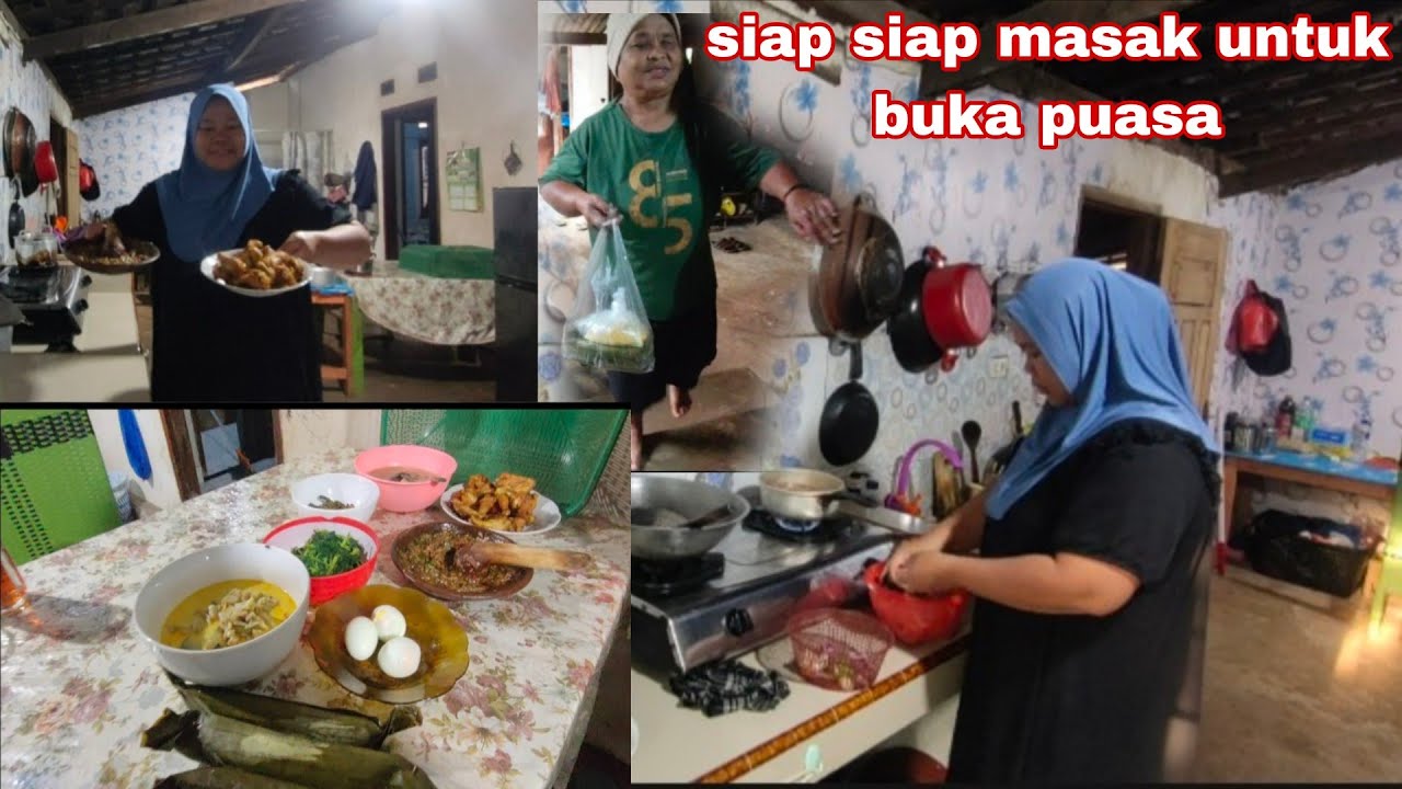 Kesibukan sore persiapan masak untuk buka puasa 