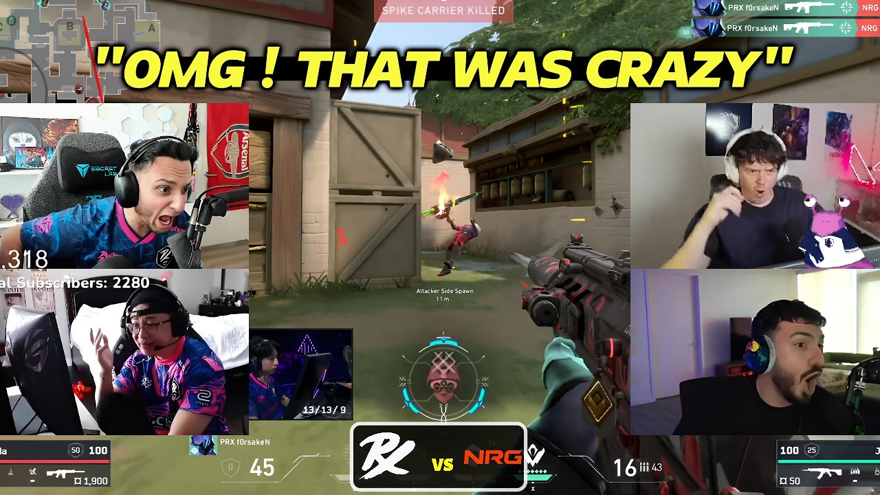 Streamer React To Unbelievable Moments from Paper Rex vs NRG
