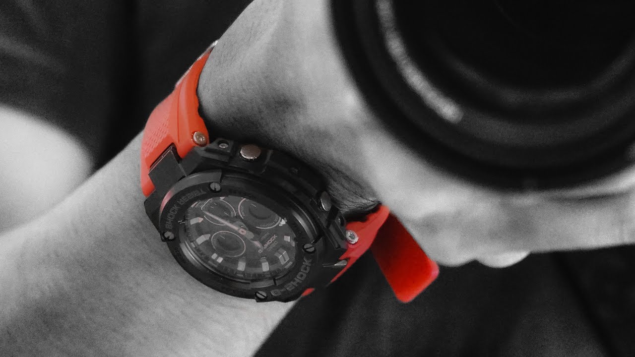Casio G-Shock GST-S300G-1A4DR Mid size Matte RED G-Steel watch unboxing & review