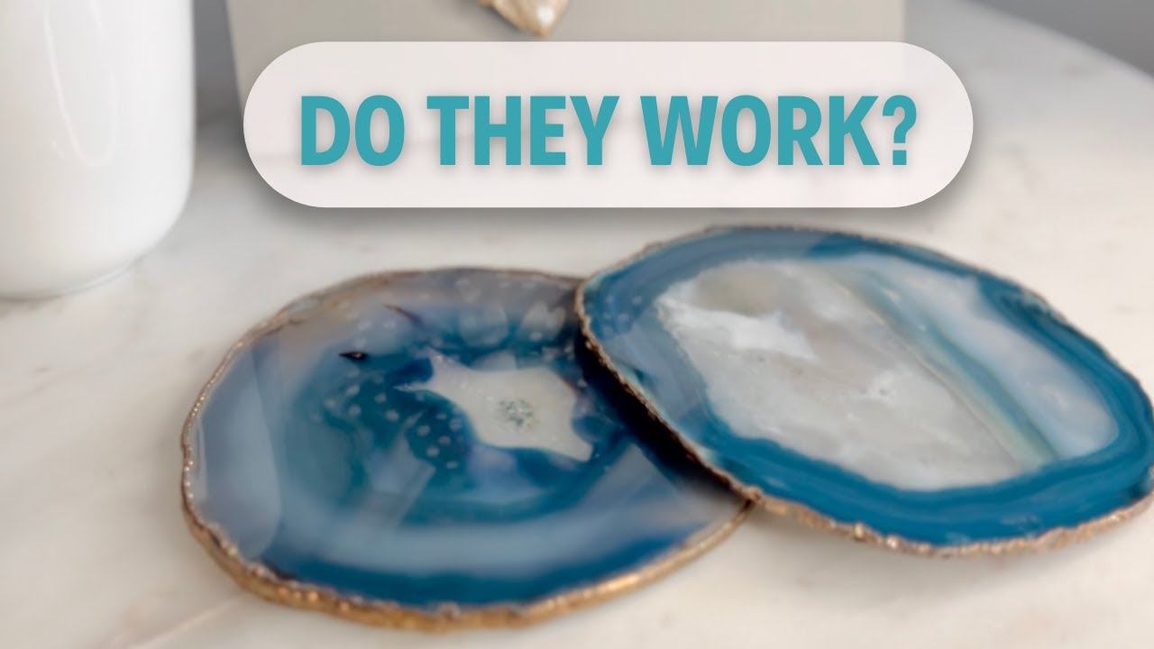 Do these Teal Agate Coasters Work?  (Review video)