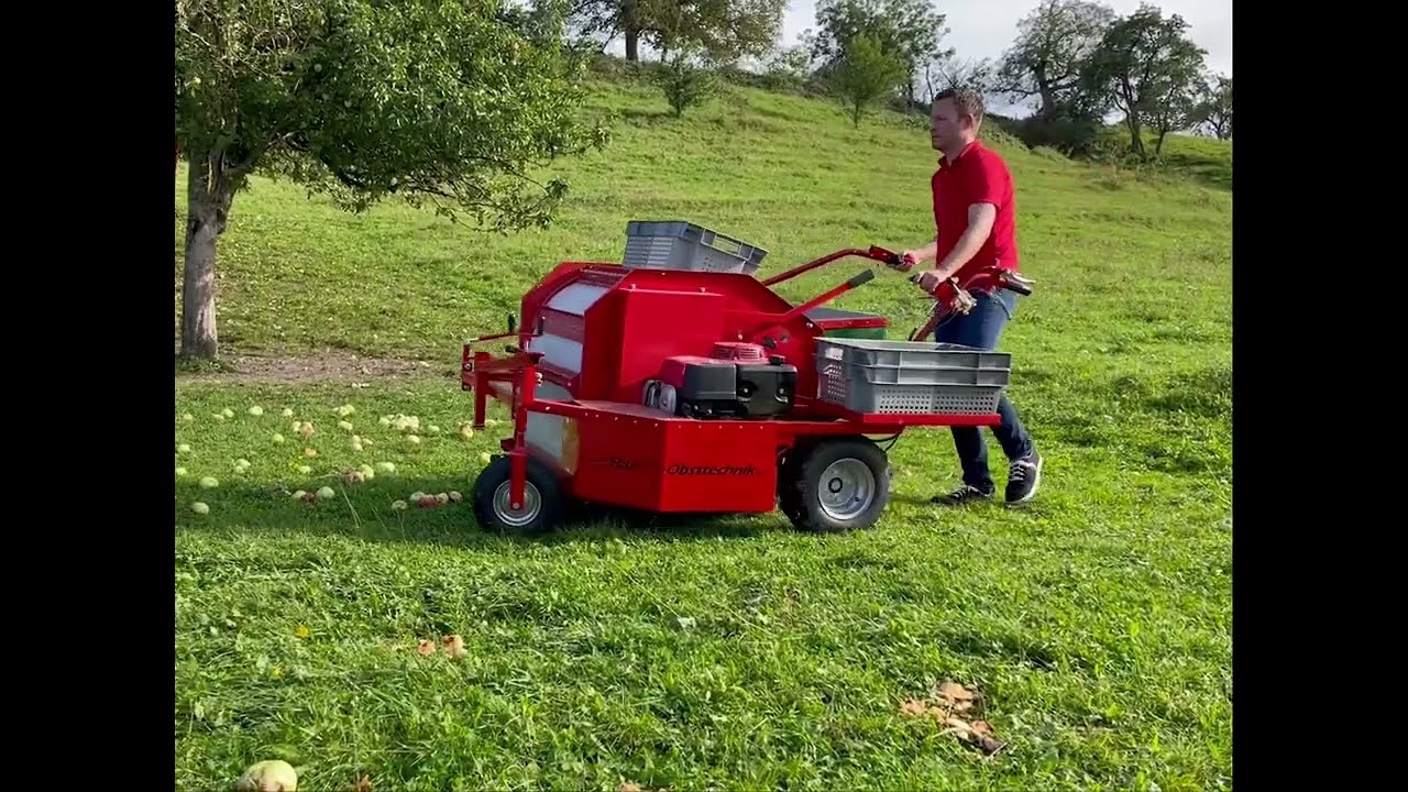 OB 80 hydro Apfelauflesemaschine, Obst- und Nusserntemaschine, fruit harvester, walnut harvester