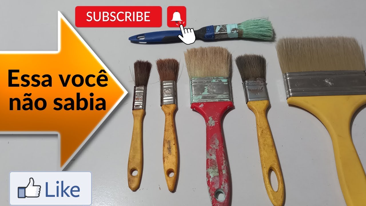 (46)-Como limpar pincel duro de tinta essa dica você não sabia.