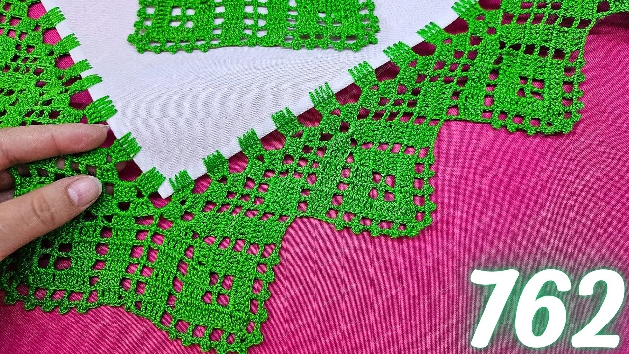 Maravillosa puntilla de UNA SOLA VUELTA, te enseño cómo hacerla paso a paso 🎀 762