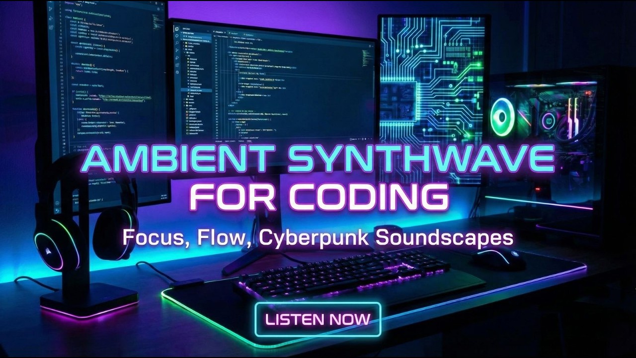 Synthwave Radio for Work - Focus / Coding / Design