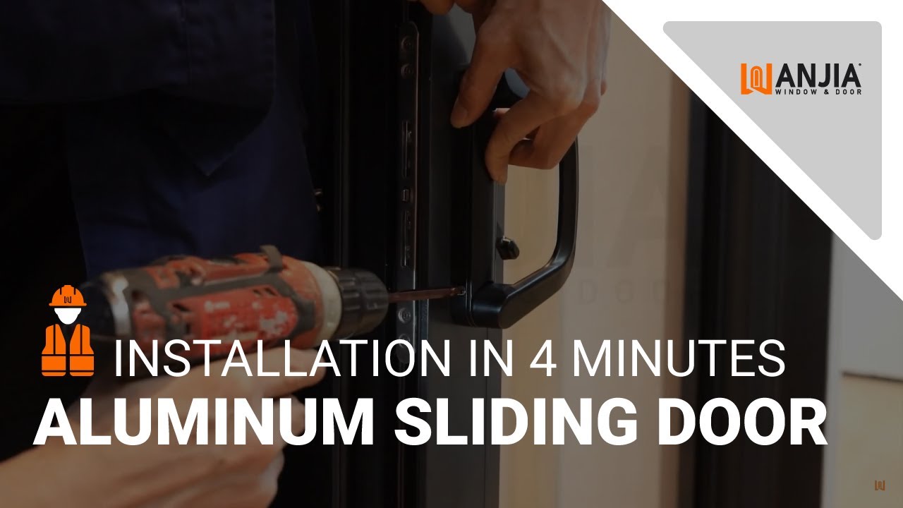 Aluminum Sliding Door Installation in 4 Minutes | WANJIA 170