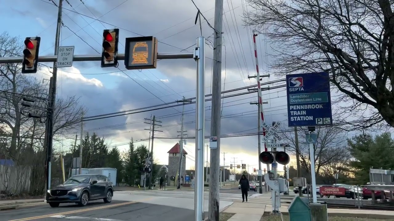 Church Rd Crossing At Pennbrook Train Station In Lansdale PA
