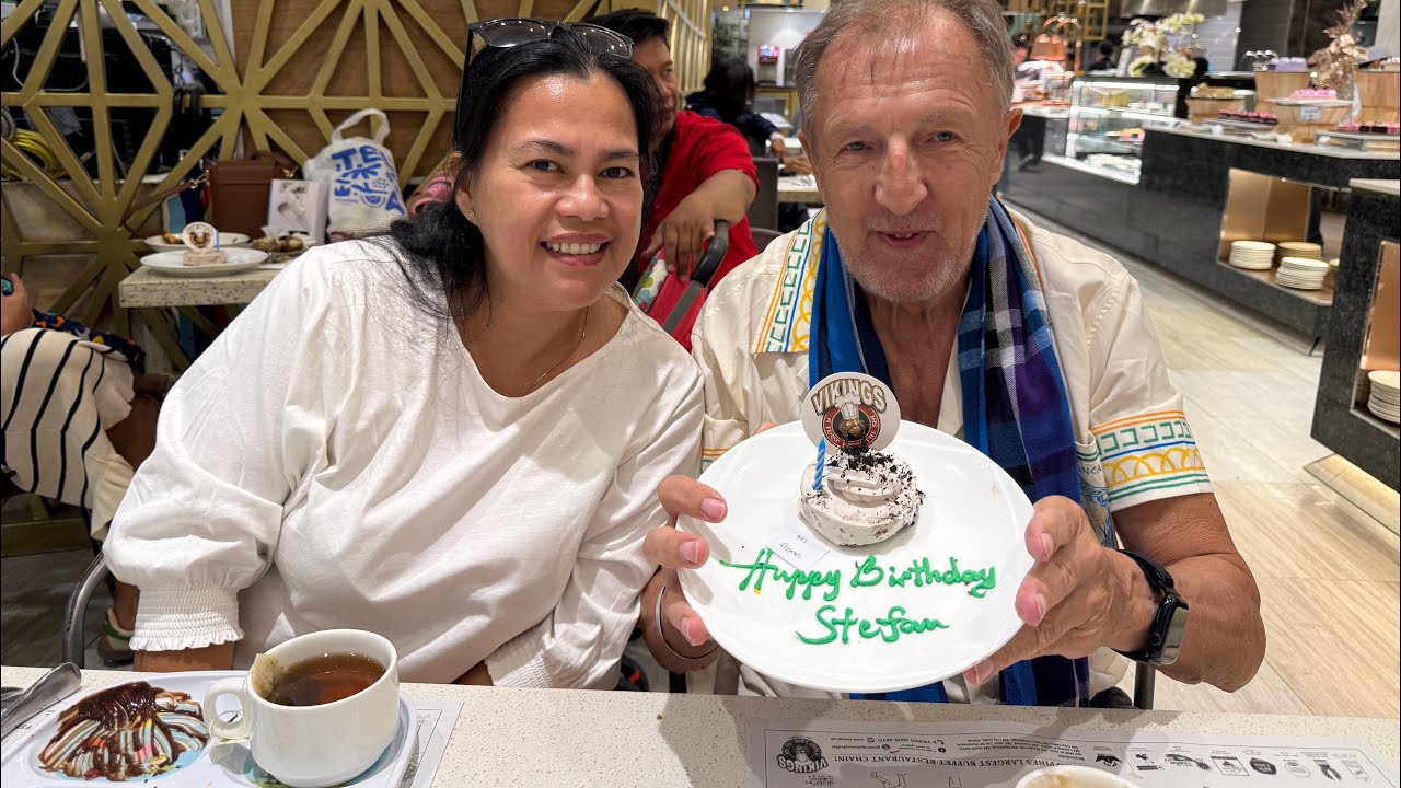 Austin Birthday treat for his dad! A surprise breakfast to coffee to lunch and dinner! #philippines 