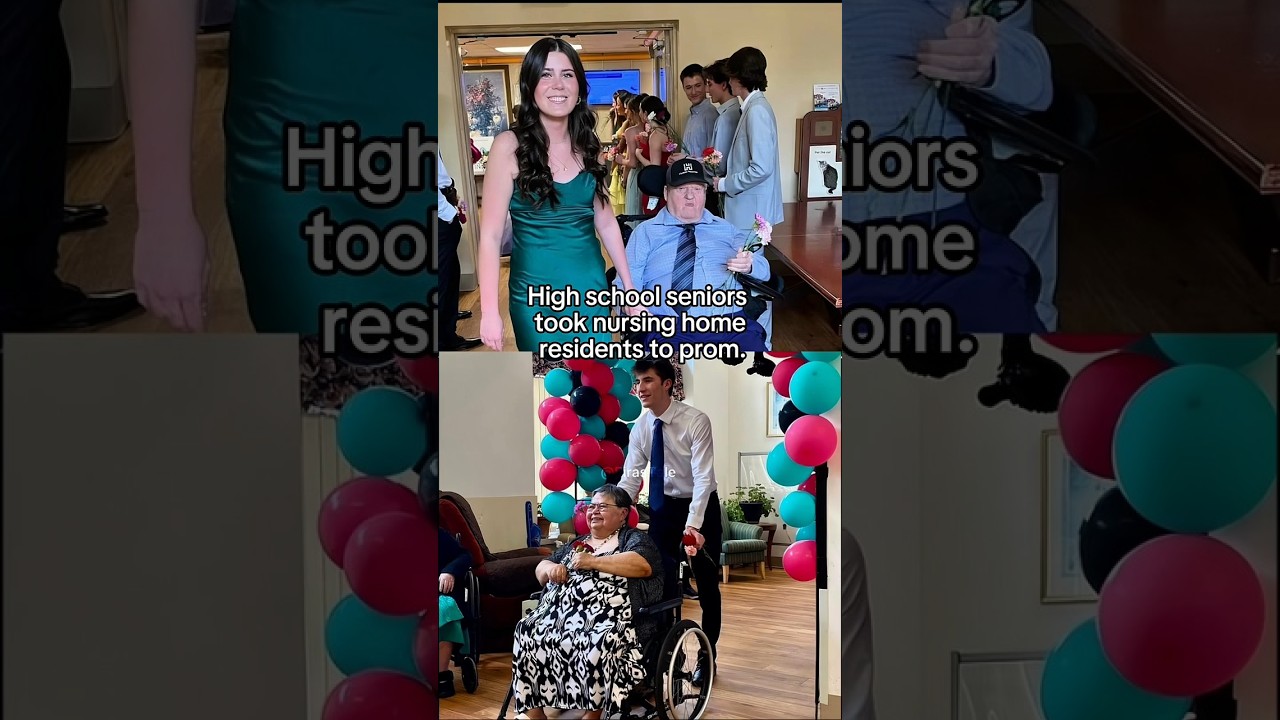 Absolwenci szk&oacute;ł średnich zabrali mieszkańc&oacute;w dom&oacute;w opieki na bal maturalny #SeniorProm #NursingHome #SchoolSchoolProm