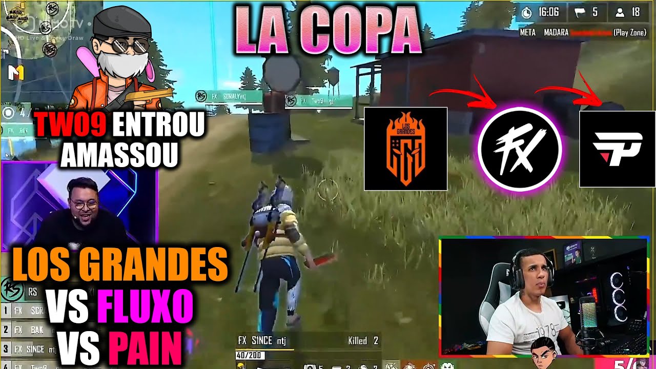HUDSON AMORIM REAGINDO LA COPA - LOS GRANDES VS FLUXO VS PAIN - TWO9 ENTROU AMASSOU 2 NO SOCO