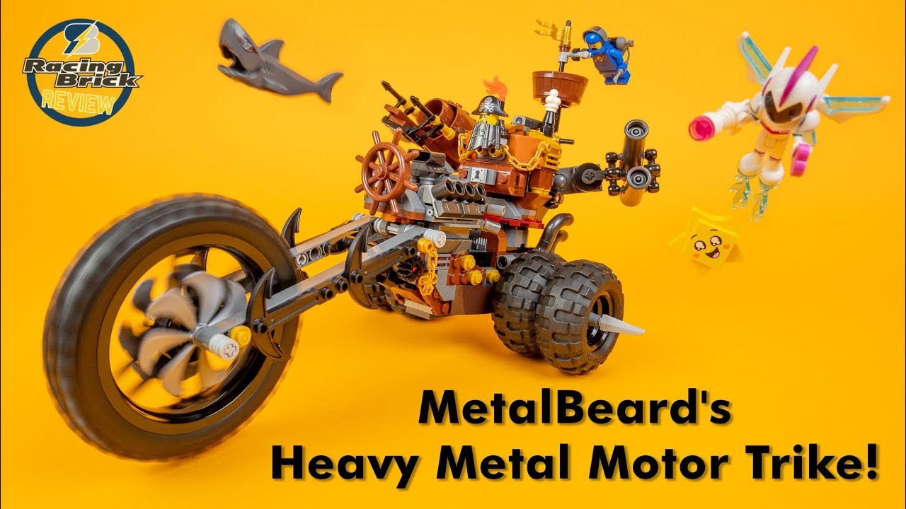 MetalBeard's Heavy Metal Motor Trike with a 🦈SHARK SHOOTER🦈 - LEGO unboxing, speed build & review