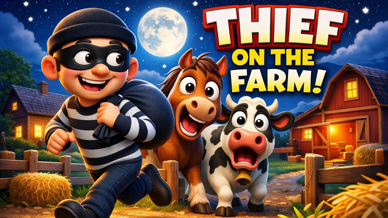 Thief in Old MacDonald's Farm | The Lost Horse & Cow & Goat & Pig Story | 3D Animation