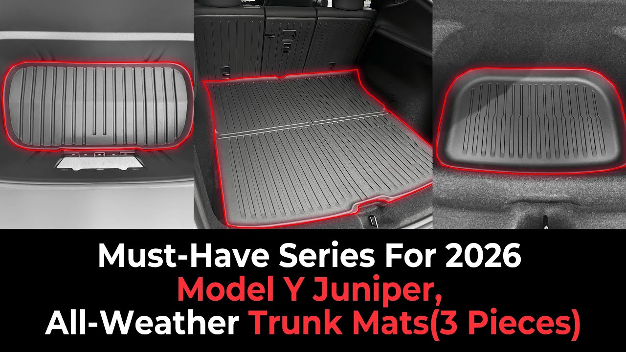 Just rolled in: Yeslak All‑Weather TPE Trunk Mats for the 2025- 2026 Tesla Model Y Juniper