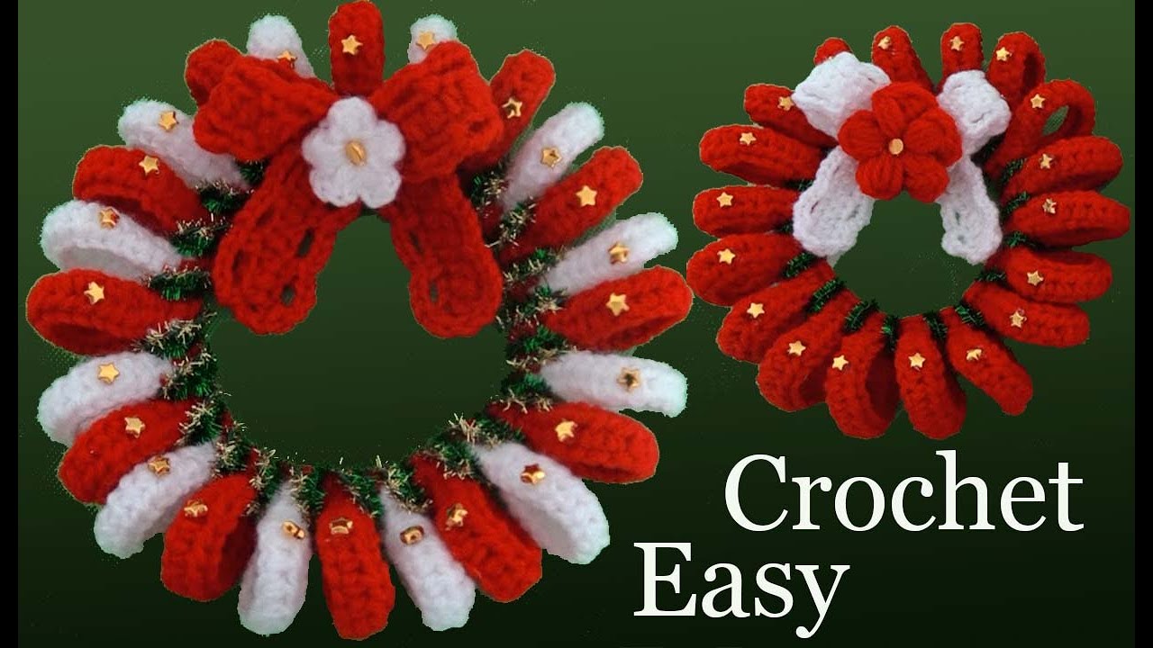 Como hacer corona Colgante para árbol de Navidad a Crochet Christmas Ideas Crafts