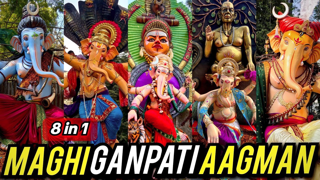 MAGHI GANPATI AAGMAN 2026 | MUMBAI MAGHI GANPATI CHARKOP KANDIVALI  MALAD MALVANI MAGHI GANESHUTAV 