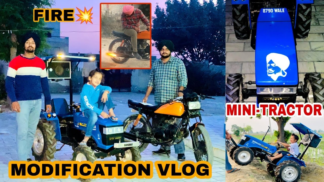New stickers on MINI-TRACTOR | MODIFICATION VLOG | FIRE 💥PTAKE😜 ) | NEW |​⁠ #minitractor