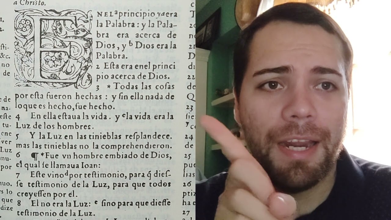 Leyendo San Juan 1:1-8 en la Biblia Del Oso.