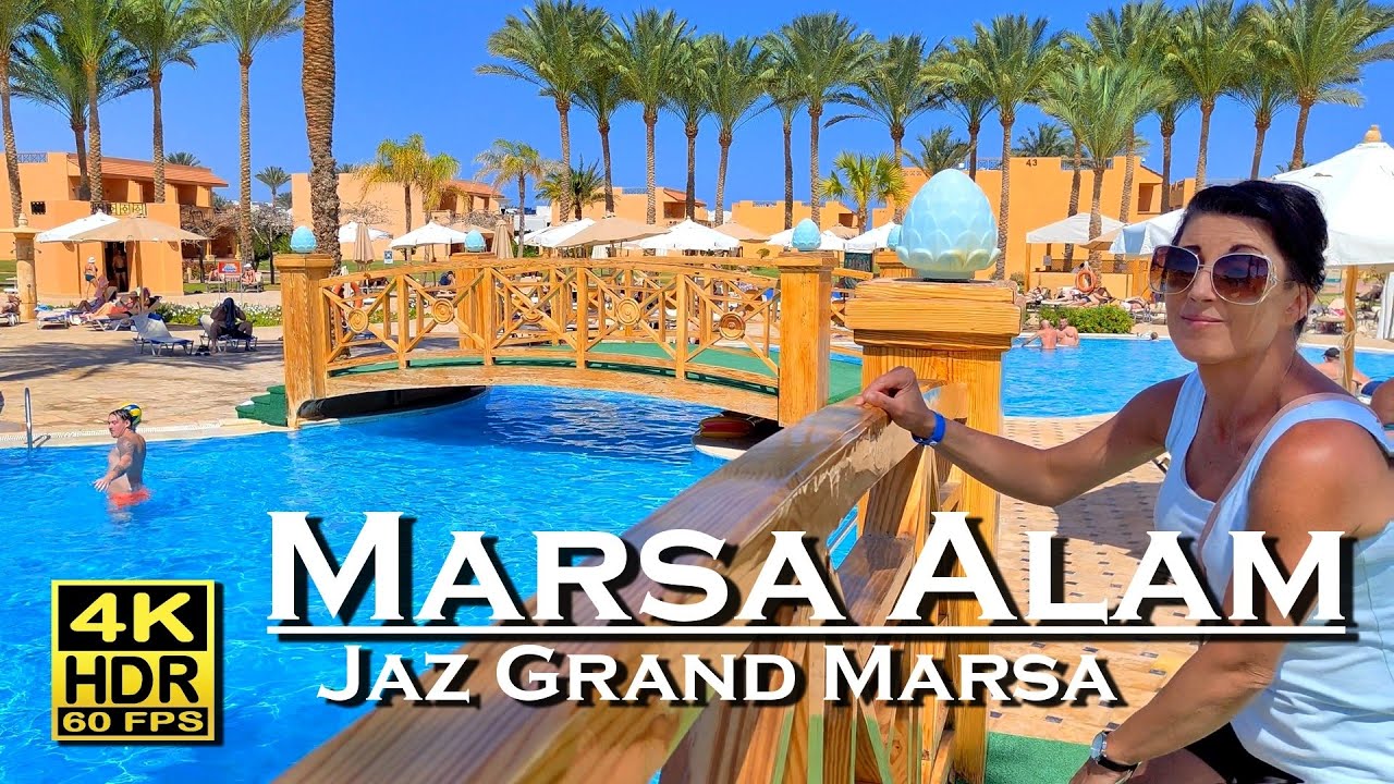 Marsa Alam Jaz Grand Marsa - Hotel, Bar, Restaurant, Food 4K 60fps HDR 💖 Walking Tour 👀 Egypt 🇪🇬