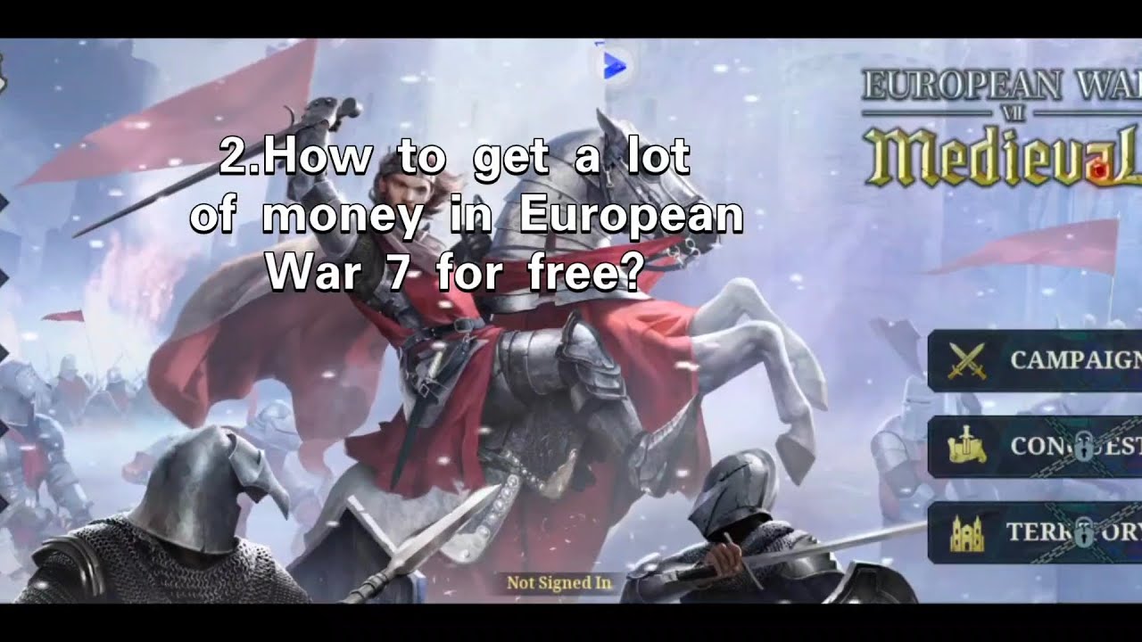 [ European War 7] How to get money for free？ Let me tell you.