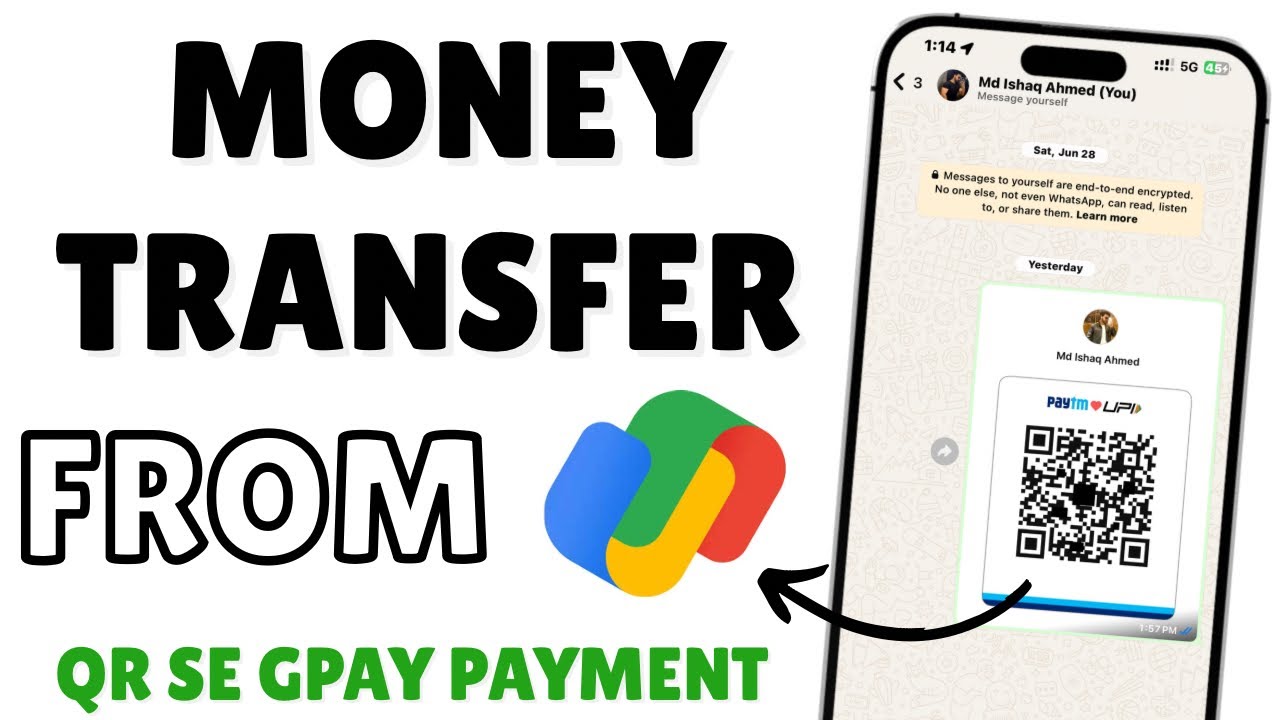 How to Scan QR Code from Gallery in Google Pay | WhatsApp se aya QR code scan kaise kare