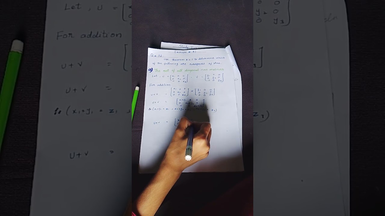 Elementary linear algebra 12th edition by Howard Anton Exercise 4.1, question no 2, part a ,solve