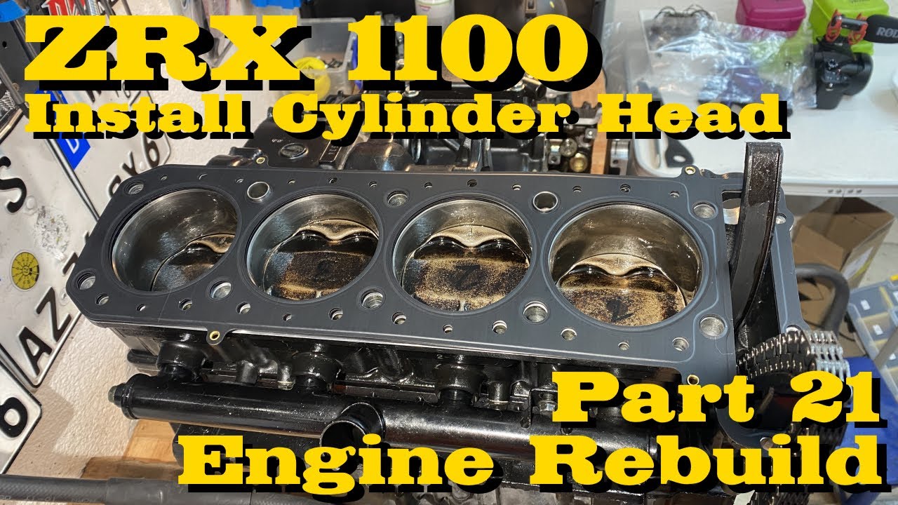 Kawasaki ZRX 1100 Install Cylinder Head, Camshafts | Zylinderkopf | Nocken [Engine Rebuild Part 21]