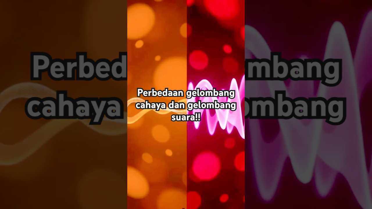 Perbedaan gelombang cahaya dan gelombang suara!! #faktaunik #faktamenarik #videoshort