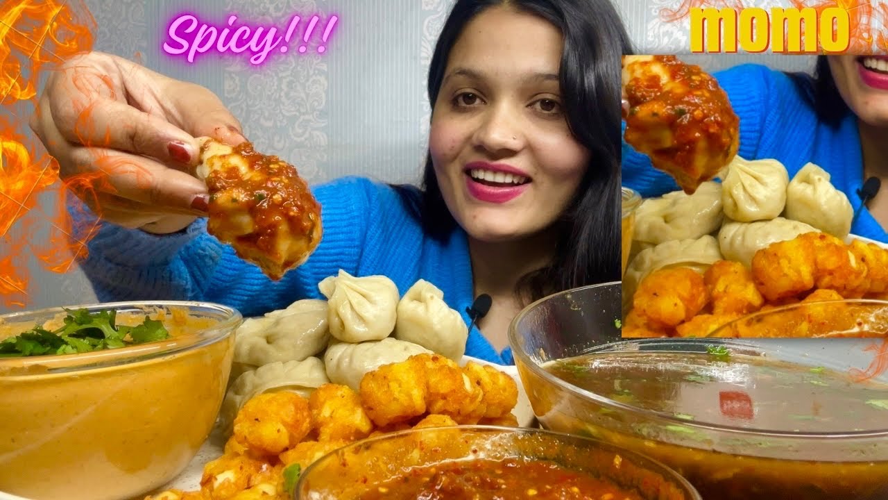 MOMO EATING CHALLENGE with Spicy Chutney|EATING SHOW |ASMR |INDIAN STREET FOOD |MUKBANG #asmreating