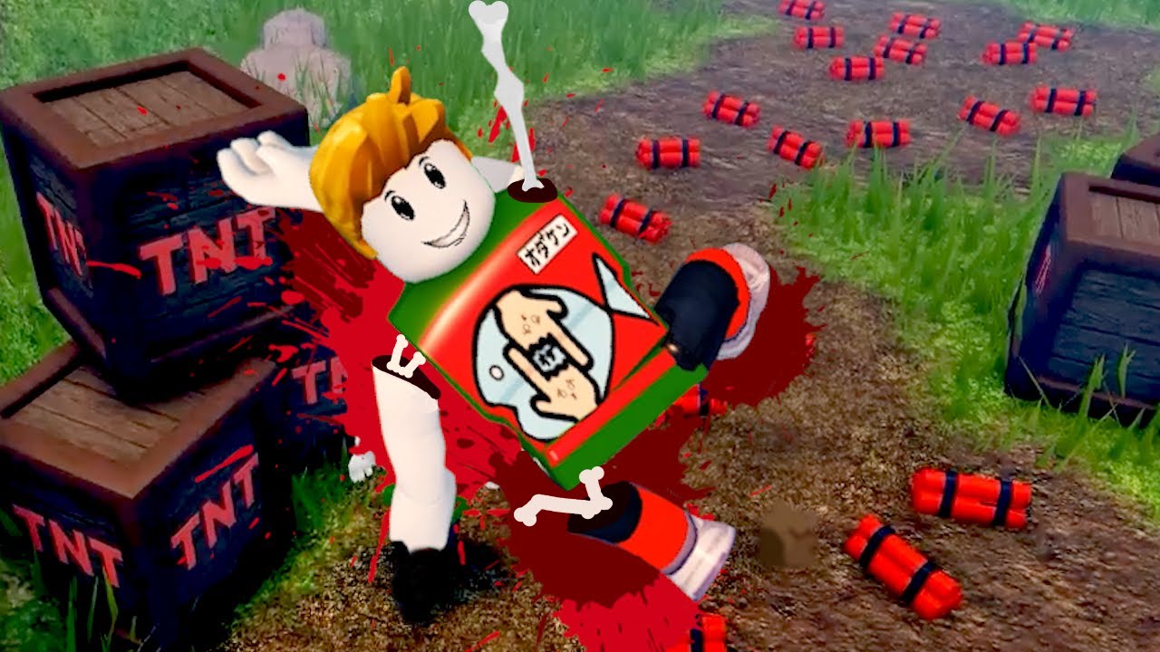 高い崖から『TNTに落ちて骨をボキボキに破壊して競う』ロブロックス【Roblox】