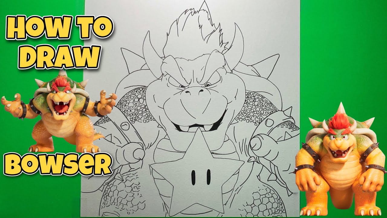 HOW TO DRAW BOWSER | The Super Mario Bros Movie | Step-by-Step Tutorial #drawing